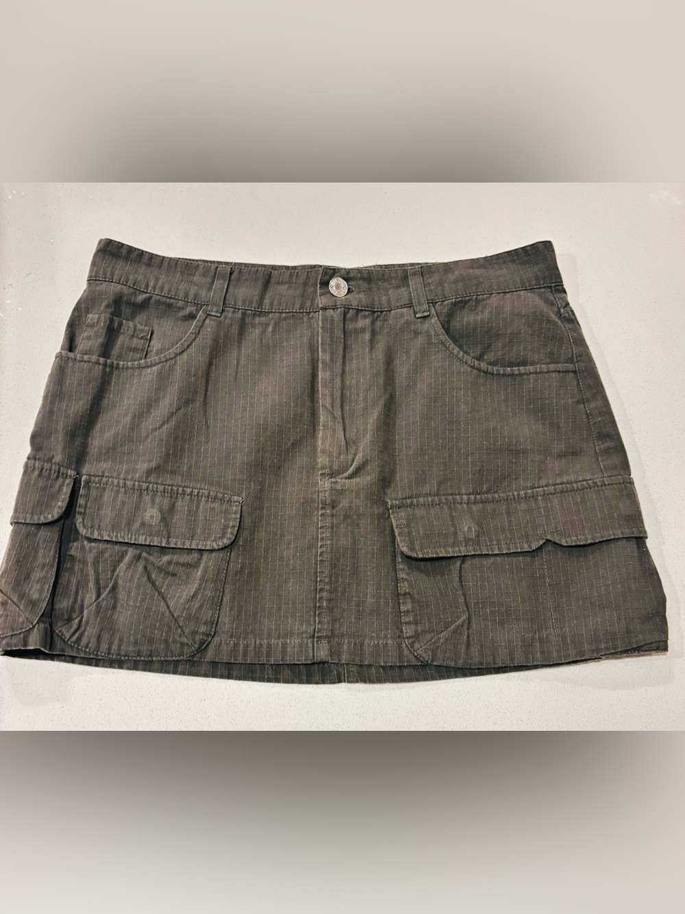 ZARA Olive Khaki Cargo Mini Skirt Utility Y2K Size L